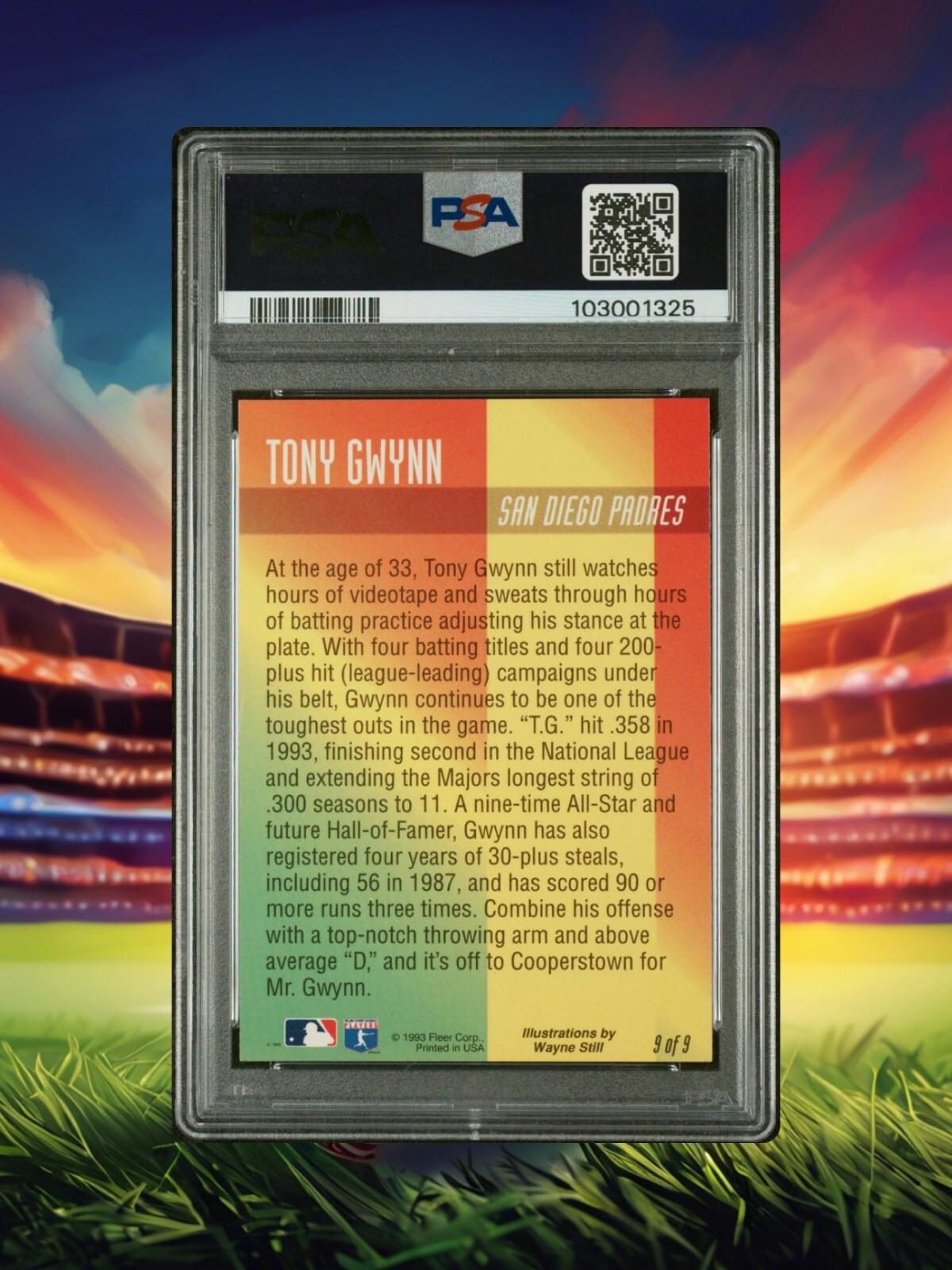 1994 Fleer Baseball - Tony Gwynn #9 - Pro-Vision - PSA 7