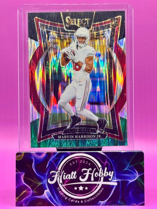 2024 Panini Select - Concourse Marvin Harrison Jr. #28 Black & Green Shock (RC)