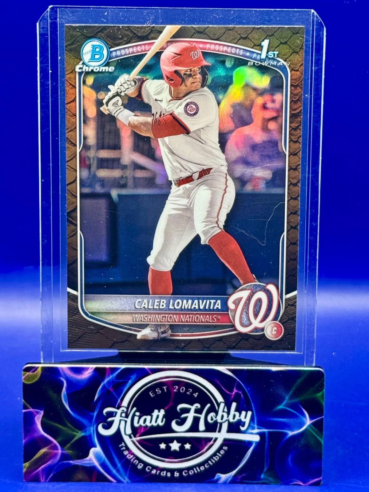 2025 Bowman - Chrome Prospects Caleb Lomavita #BCP-120 Reptilian Refractor (RC)