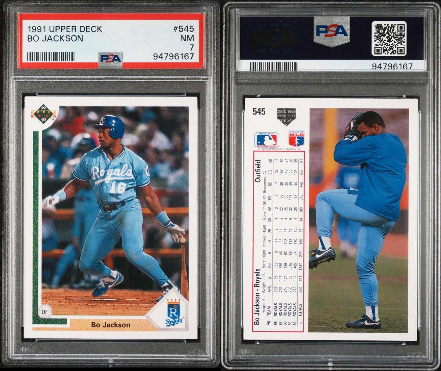 1991 Upper Deck - #545 Bo Jackson PSA 7
