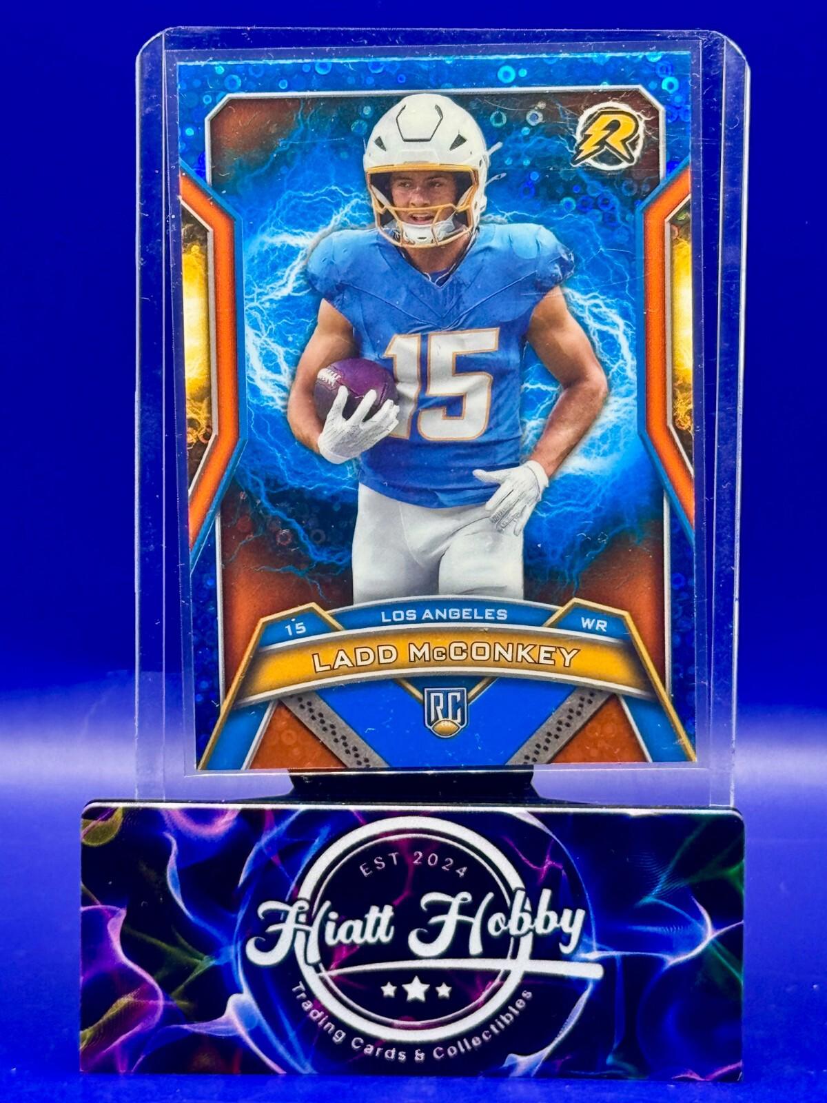 2024 Topps Resurgence - Rookies Ladd McConkey #154 - Blue & Orange Spark (RC)