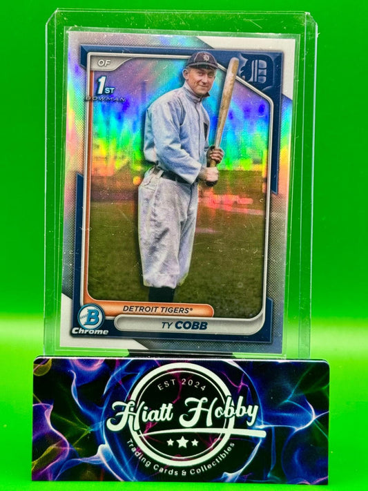 2024 Bowman Draft Chrome - Ty Cobb #BDC-201 - Retrofractor Short Print