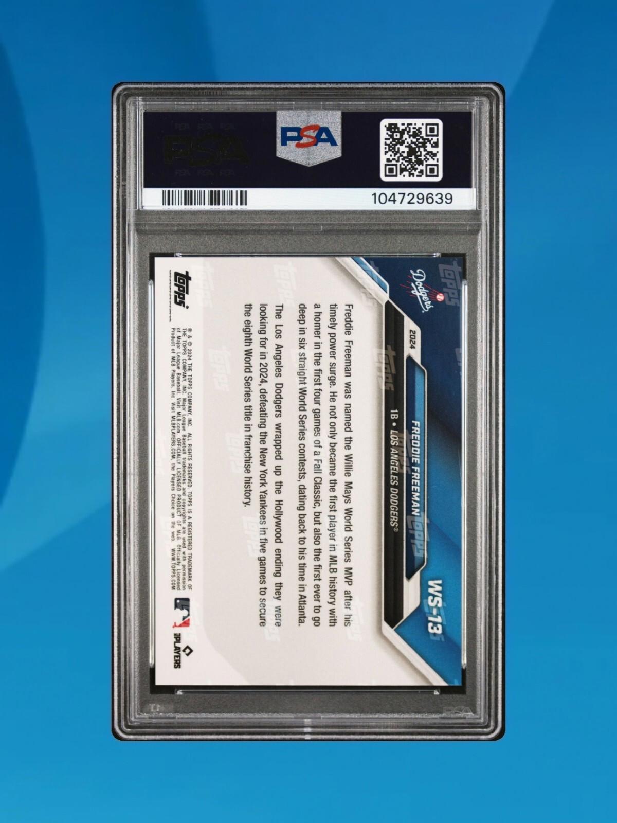 2024 Topps Now - Freddie Freeman #WS-13 - White Parallel - PSA 10