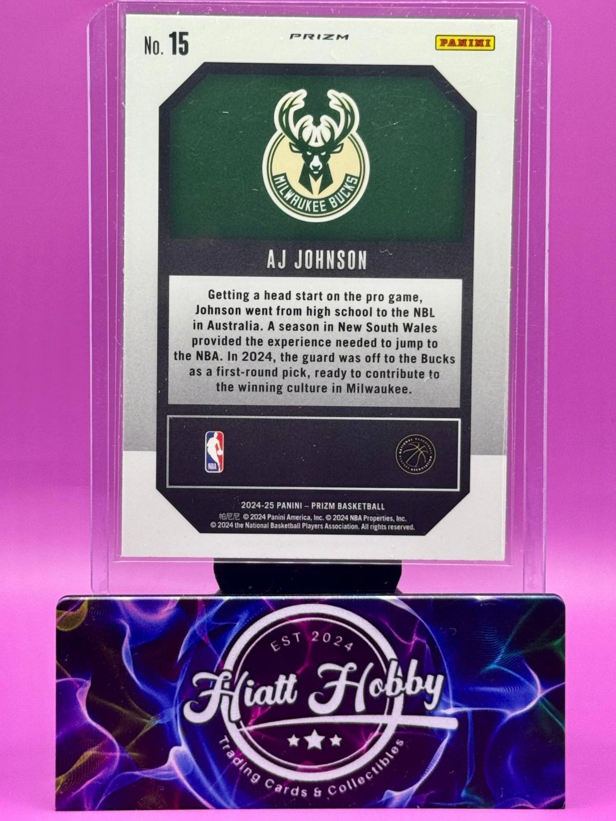 2024-25 Panini Prizm - Emergent AJ Johnson #15 Silver Prizm (RC)