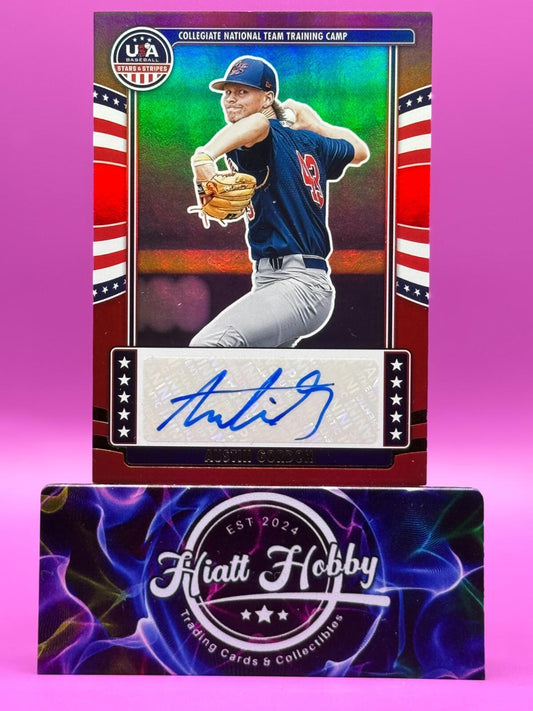 2024 Panini Stars and Stripes -  Signatures Red #NTS-AG Austin Gordon /49