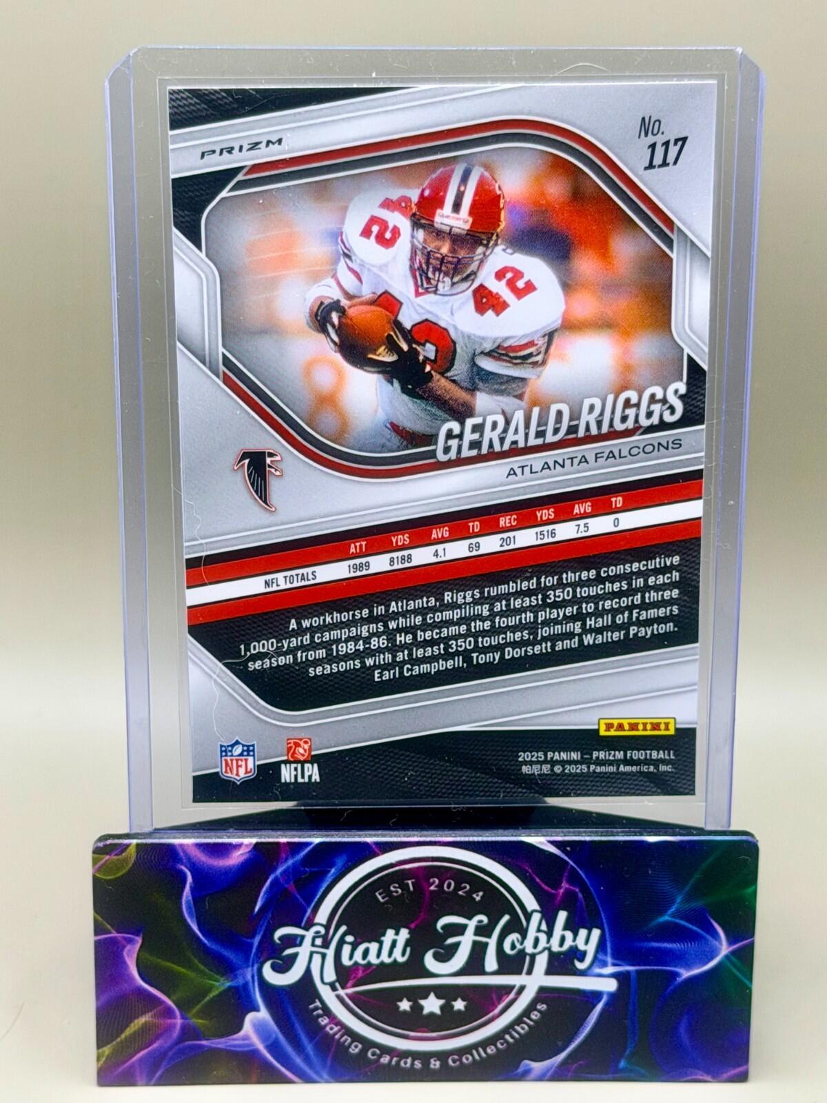 2025 Panini Prizm Football - #117 Gerald Riggs - White Disco Prizm