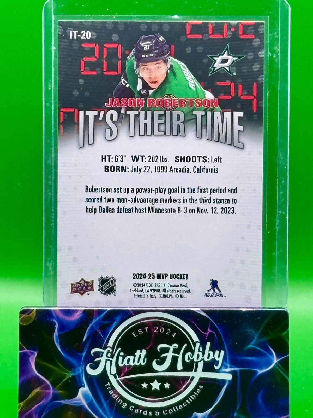 2024-25 Upper Deck MVP Hockey - Jason Robertson #IT-20 - It's Their Time