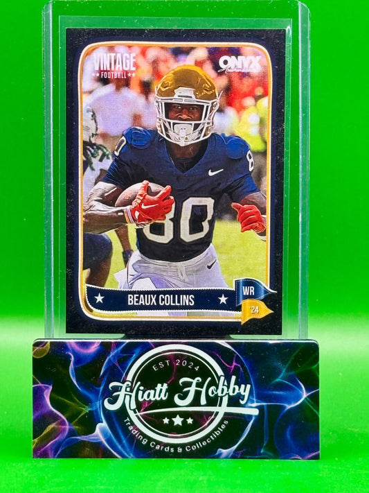 2024 Onyx Vintage Football - Beaux Collins #OVBECO - Black 1/10
