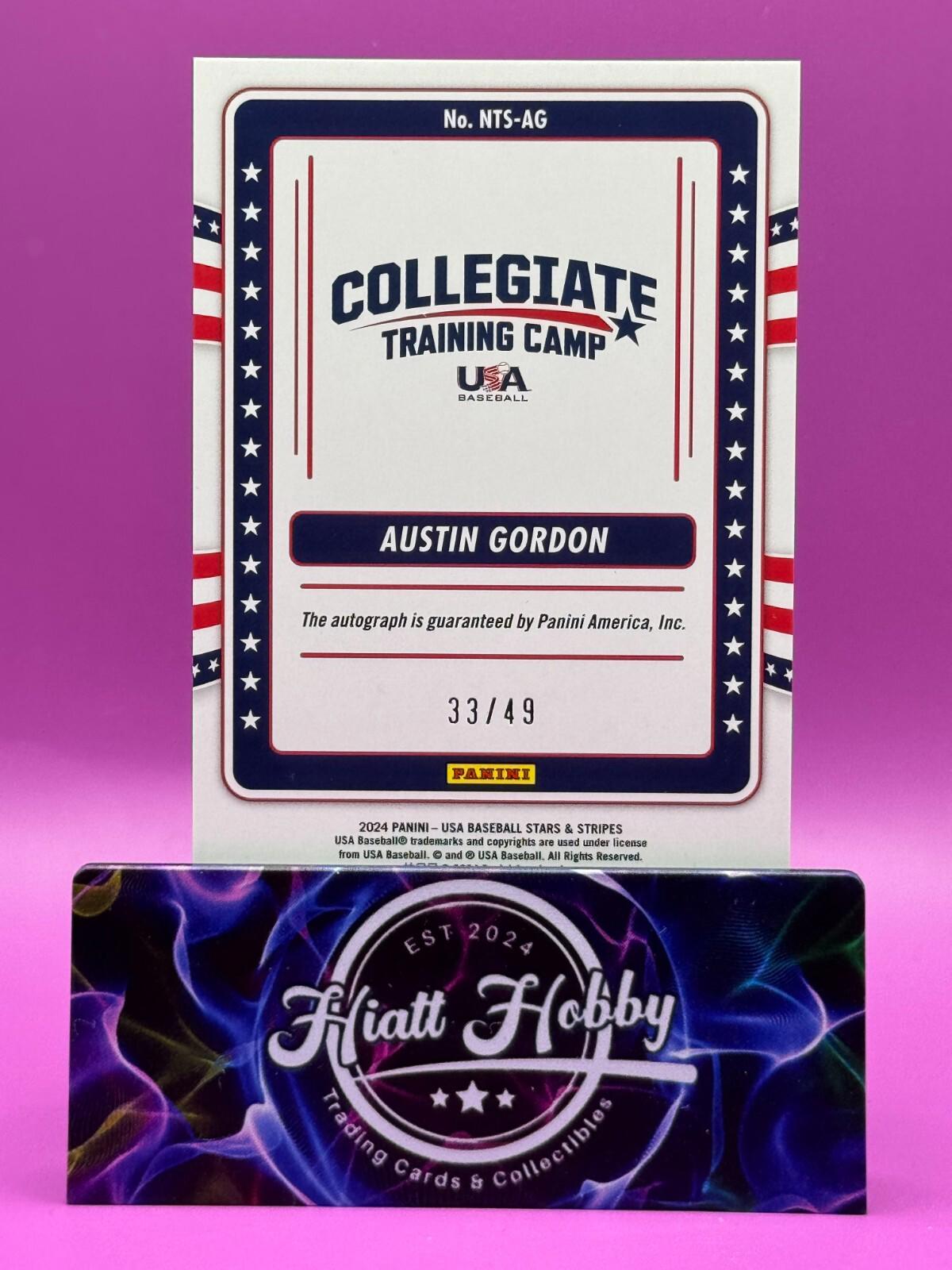2024 Panini Stars and Stripes - Signatures Red #NTS-AG Austin Gordon /49