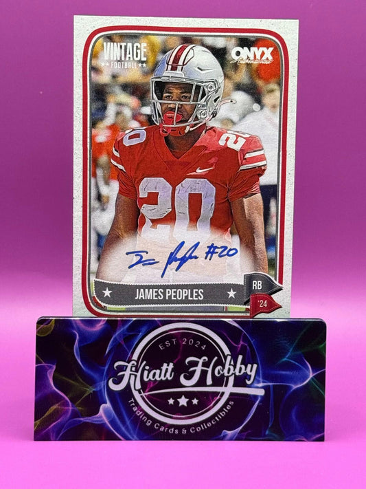 2024 Onyx Vintage Football- James Peoples #VAJAPE - Auto