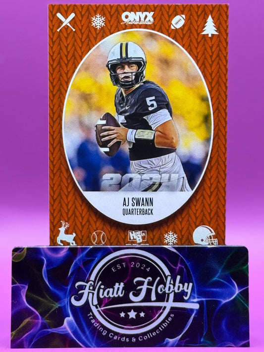 2024 Onyx Holiday Cards - AJ Swann - Orange /50