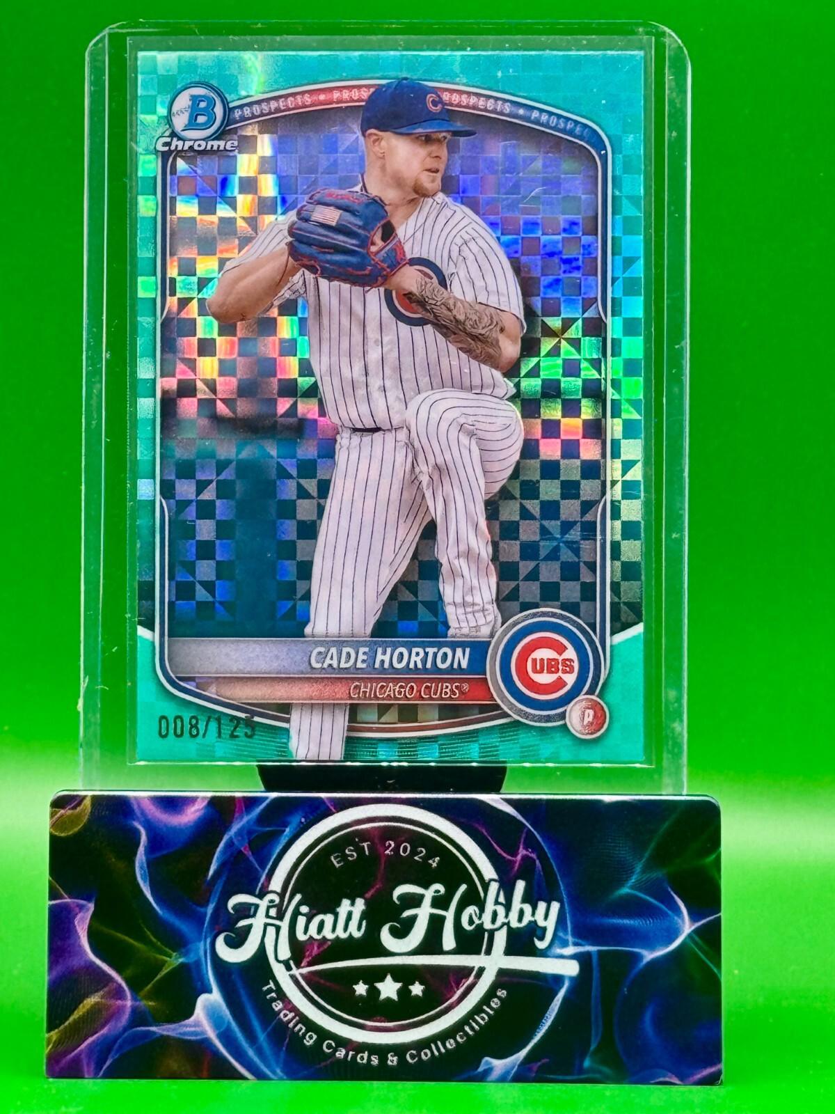 2025 Bowman Chrome - Cade Horton #BCP-10 - Aqua X-Fractor 8/125