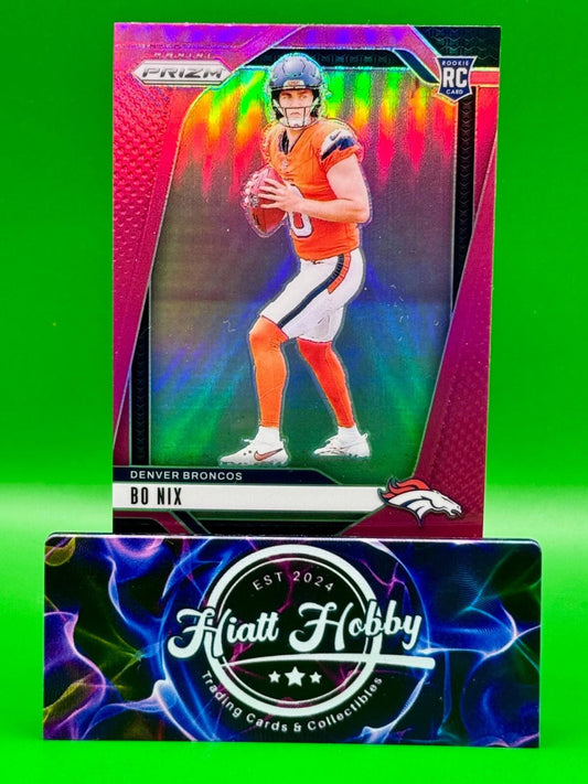 2024 Panini Prizm Football - Bo Nix #309 - Pink Prizm