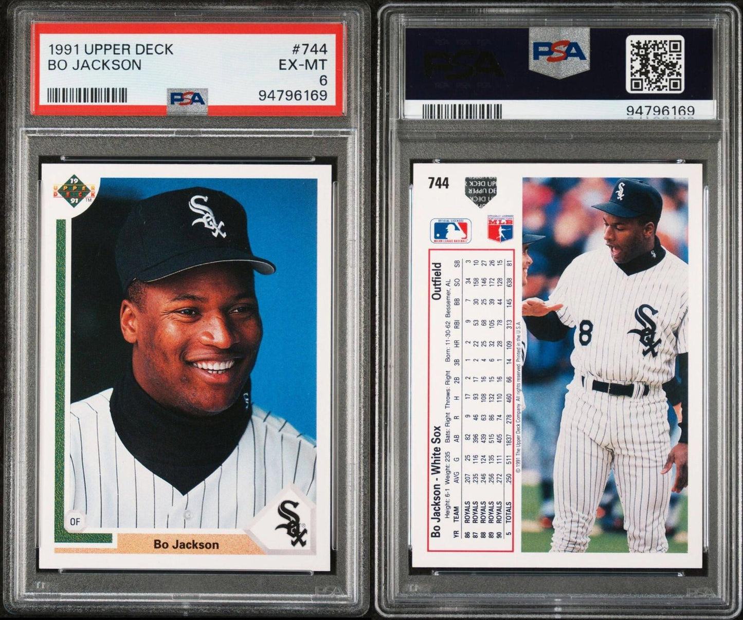 1991 Upper Deck - #744 Bo Jackson PSA 6