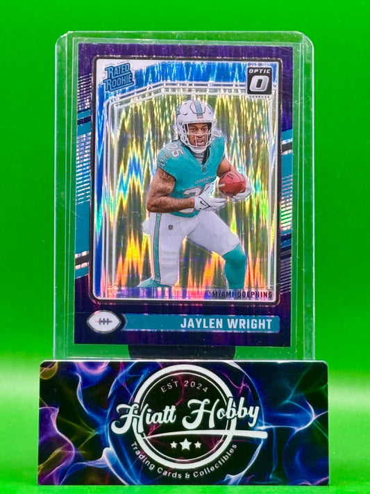 2024 Panini Donruss Optic - Jaylen Wright #249 - Purple Shock Prizm (RC)