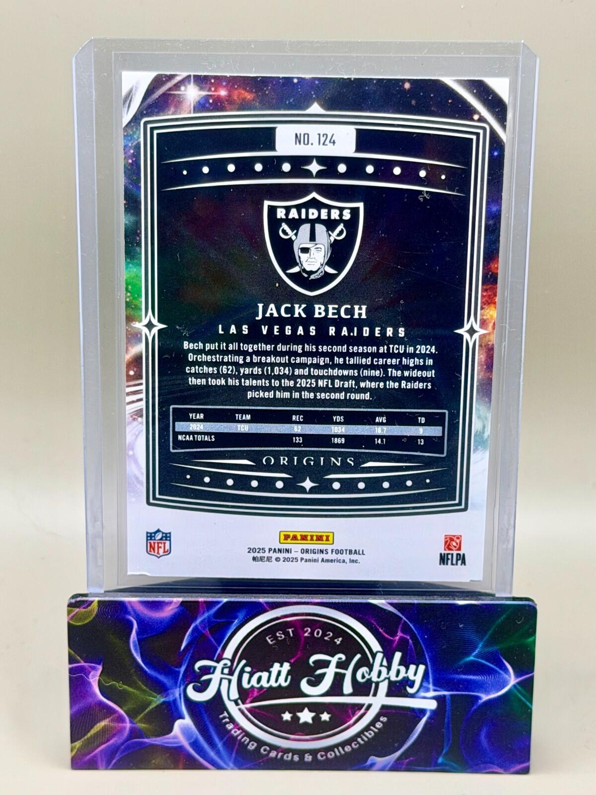 2025 Panini Origins Football - #124 Jack Bech (RC)