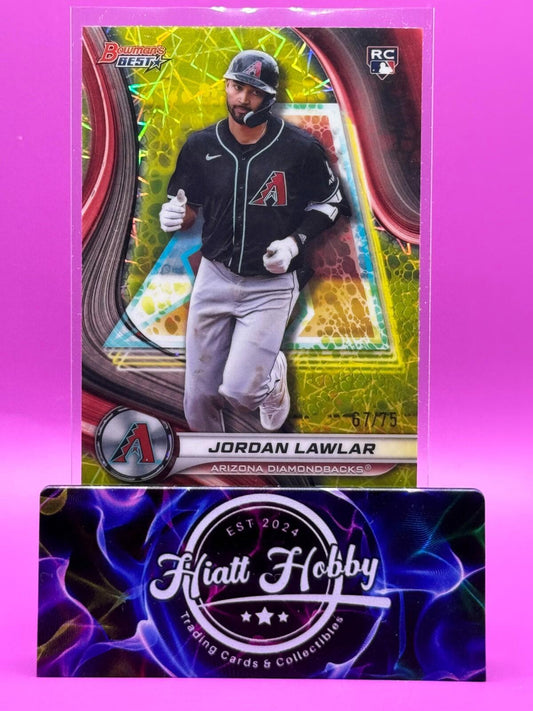 2024 Bowman's Best - Jordan Lawlar #4 - Yellow Lazer Refractor /75 (RC)