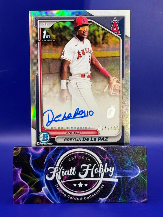 2024 Bowman Chrome - Greylin De La Paz #CPA-GD - Refractor Auto /499