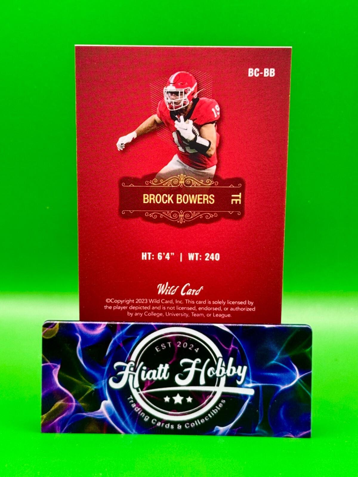 2023 Wild Card Matte Football - Brock Bowers #BC-BB - Red /50