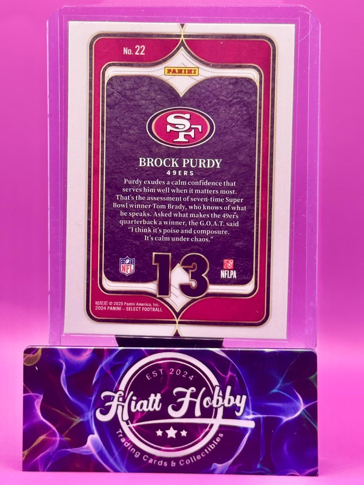 2024 Panini Select - Brock Purdy #22 - Numbers