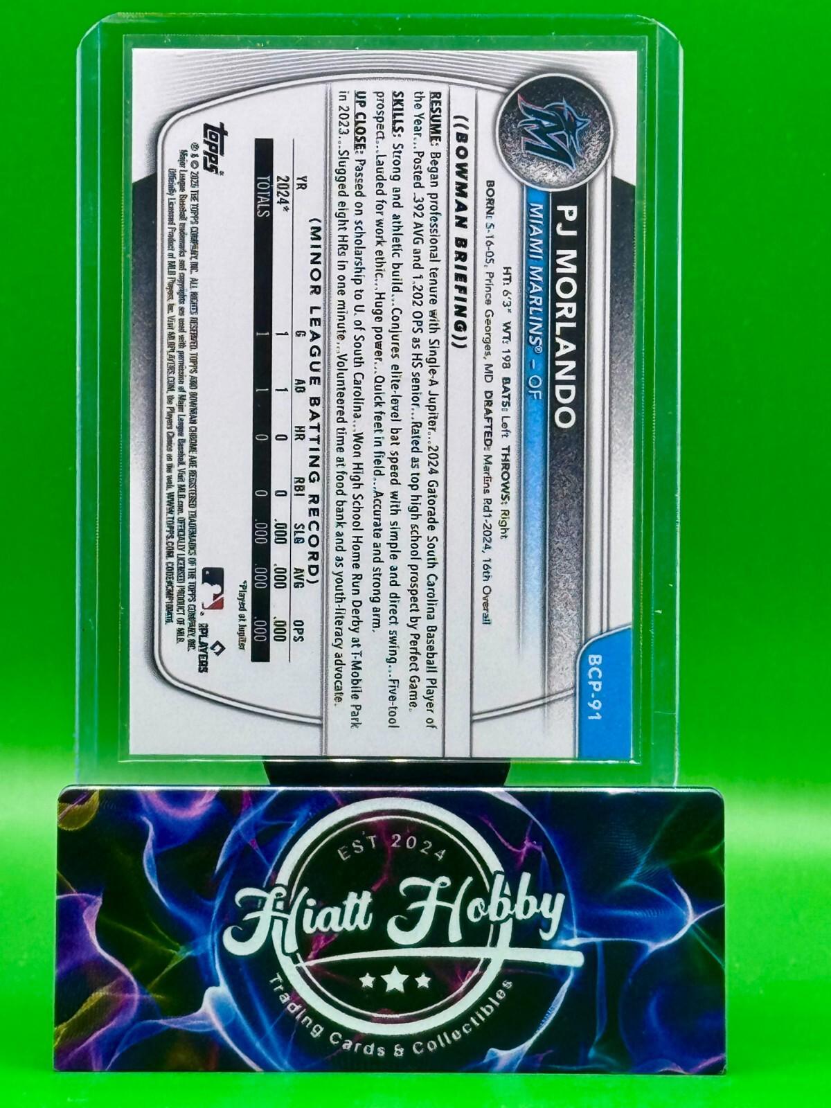 2025 Bowman Chrome - PJ Morlando #BCP-91 - X-Fractor
