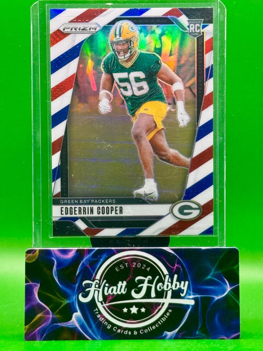 2024 Panini Prizm - Rookies Edgerrin Cooper #331 Red White & Blue Prizm (RC)