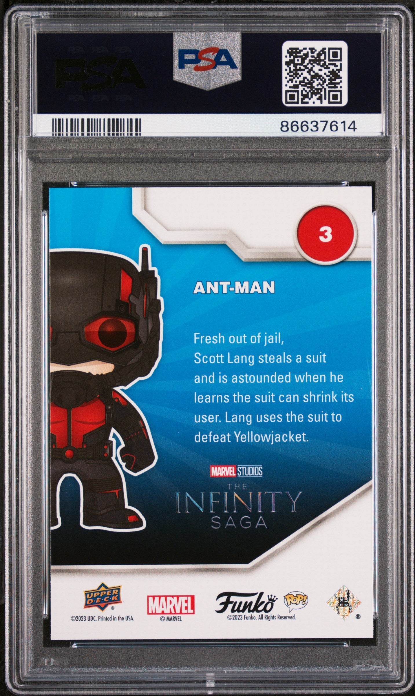 2023 UPPER DECK FUNKO POP MARVEL ANTMAN #3 PSA 10