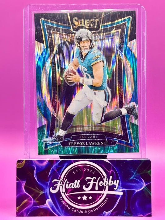 2024 Panini Select - Concourse - Trevor Lawrence #98 Black & Green Shock Prizm