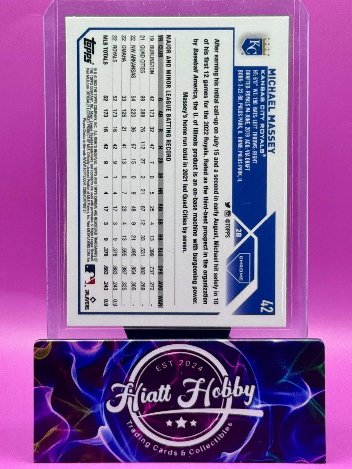 2023 Topps Chrome - Michael Massey #42 Pink Refractor (RC)