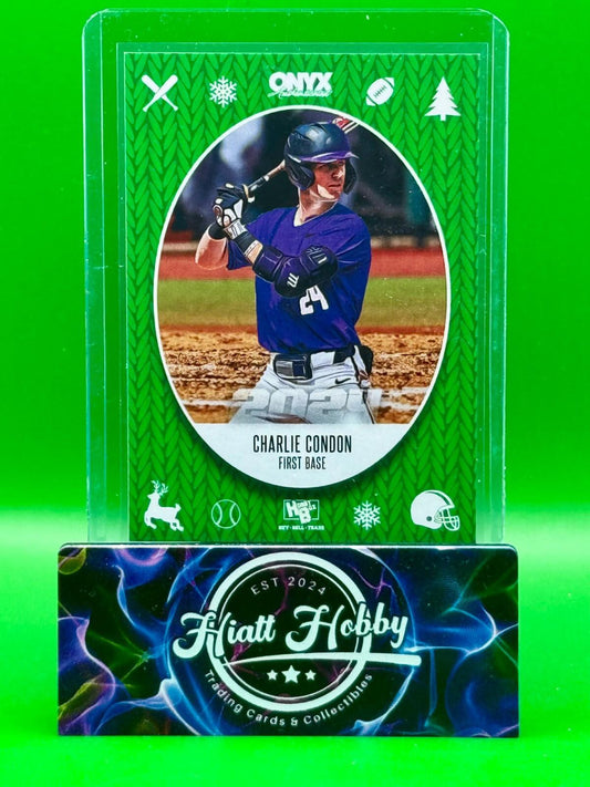 2024 Onyx Holiday Cards - Charlie Condon - Green /500