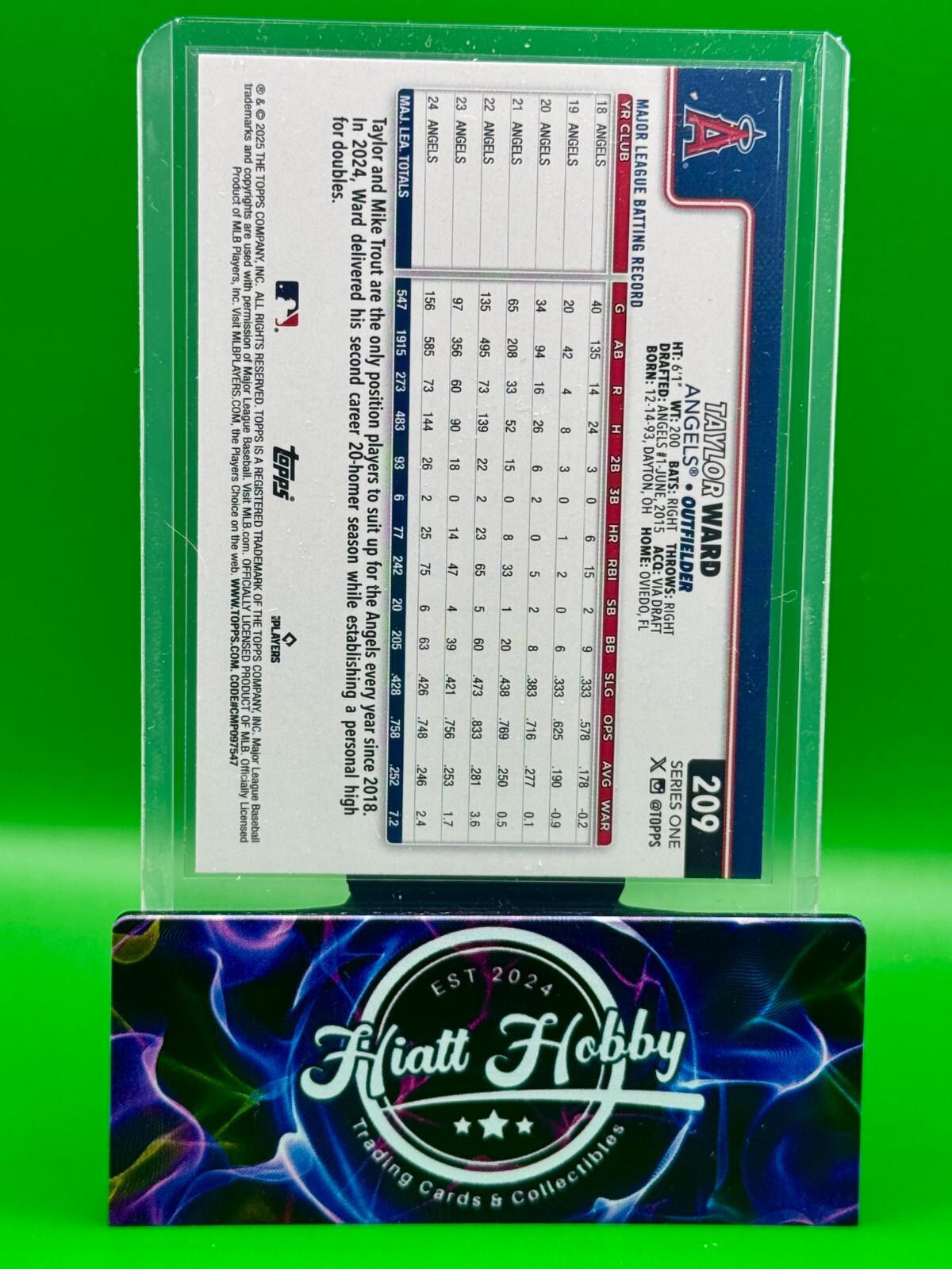 2025 Topps Baseball Series 1 - Taylor Ward #209 - Sandglitter Parallel