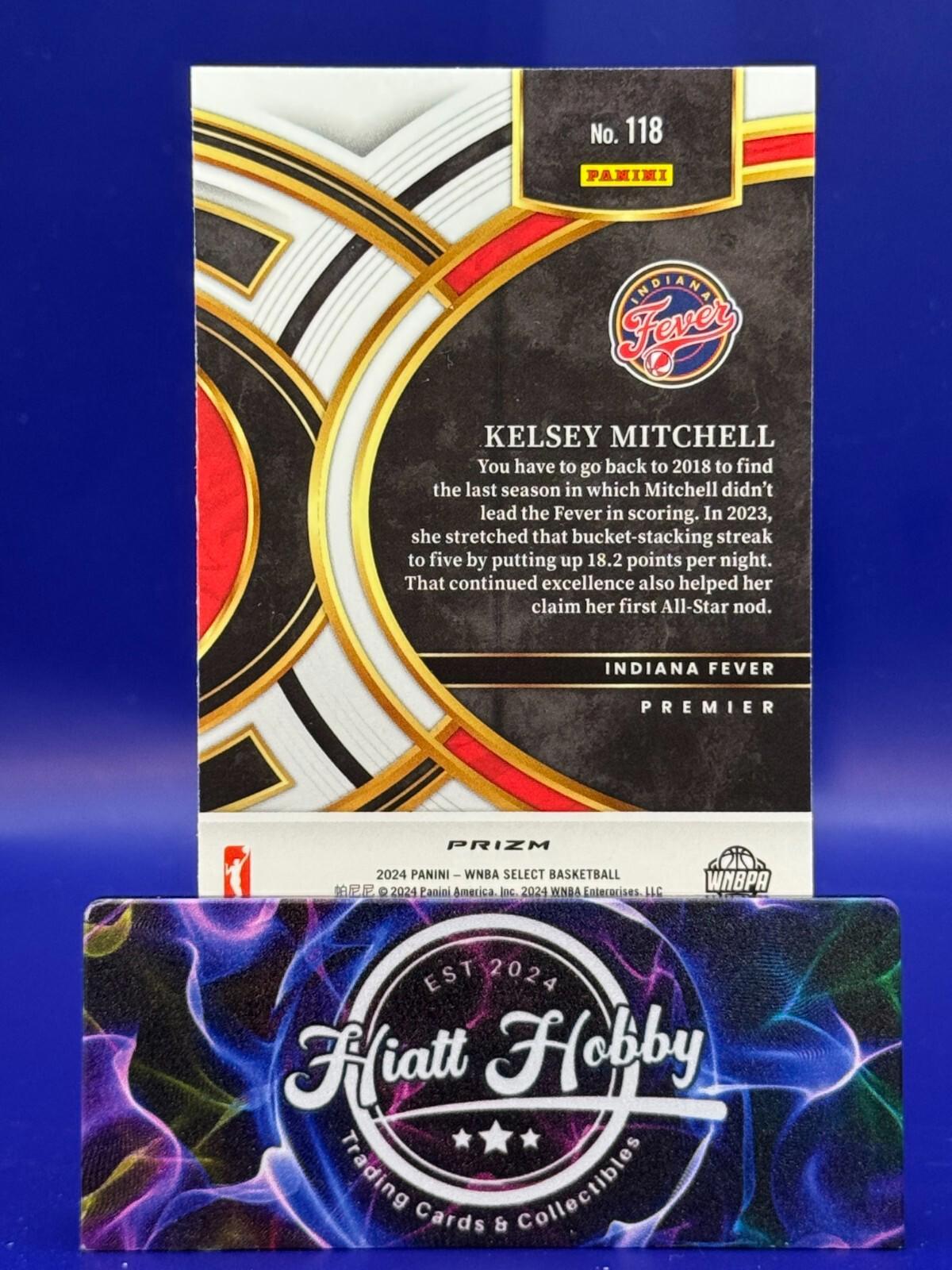 2024 Panini Select WNBA - Premier Level #118 - Kelsey Mitchell - Pink Ice