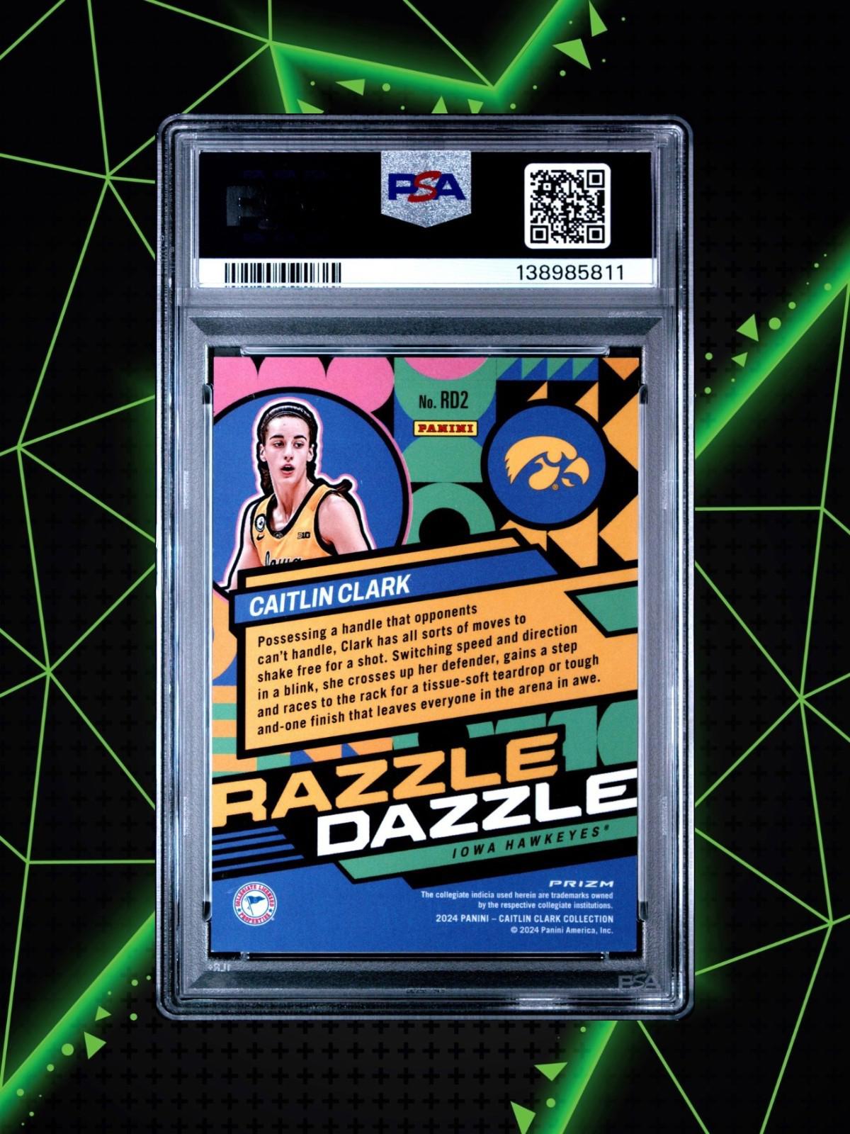 2024 Panini Caitlin Clark Collection Caitlin Clark #RD-2 - Razzle Dazzle - PSA 8