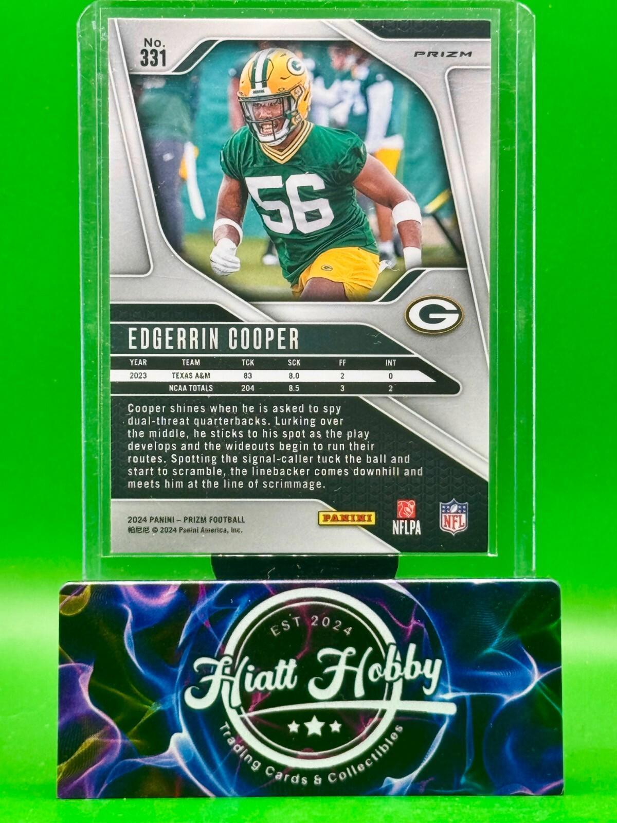 2024 Panini Prizm - Rookies Edgerrin Cooper #331 Red White & Blue Prizm (RC)