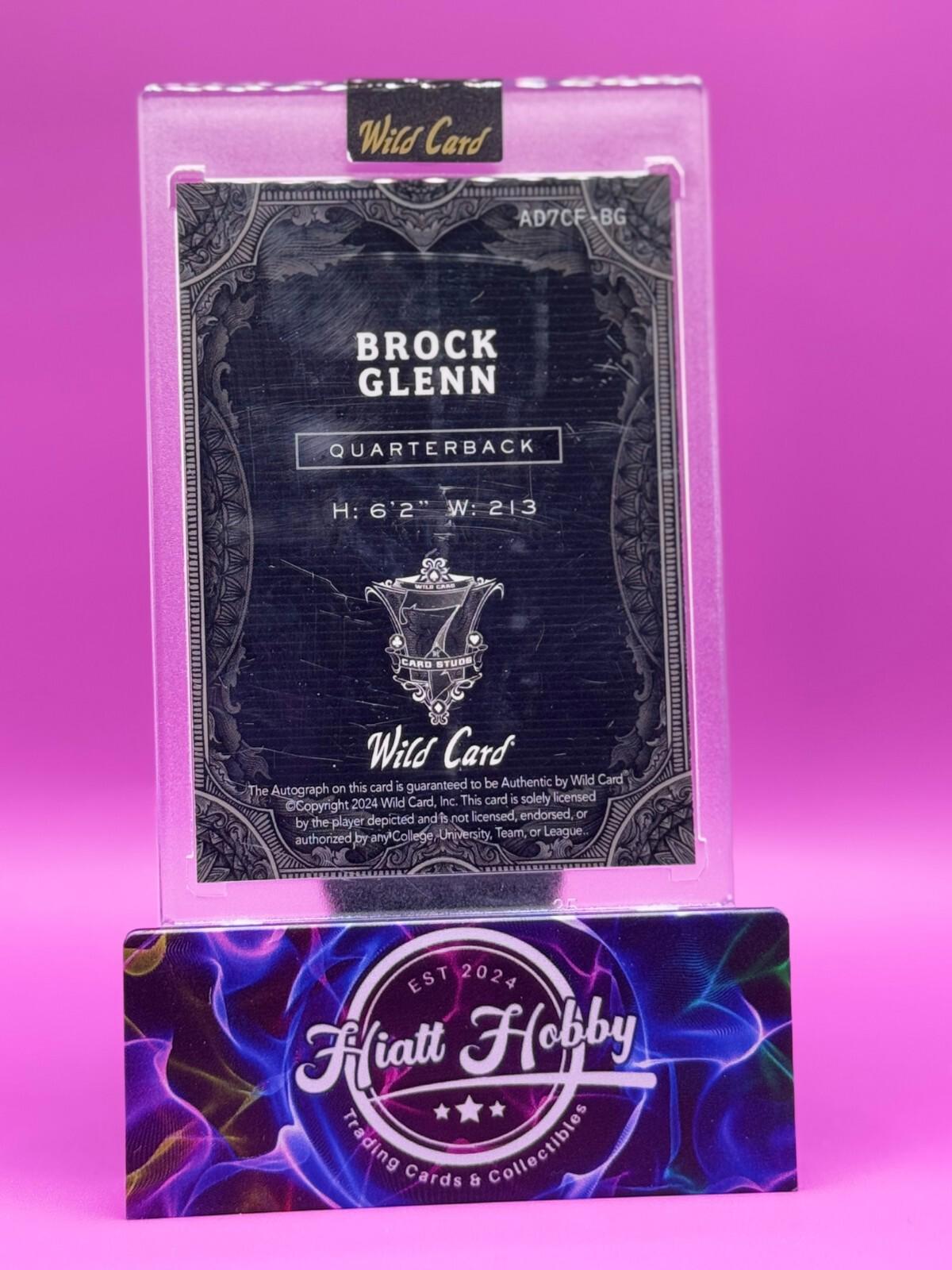 2024 Wild Card 7-Card Stud - Brock Glenn #AD7CF-BG - Purple Rainbow Auto 1/6
