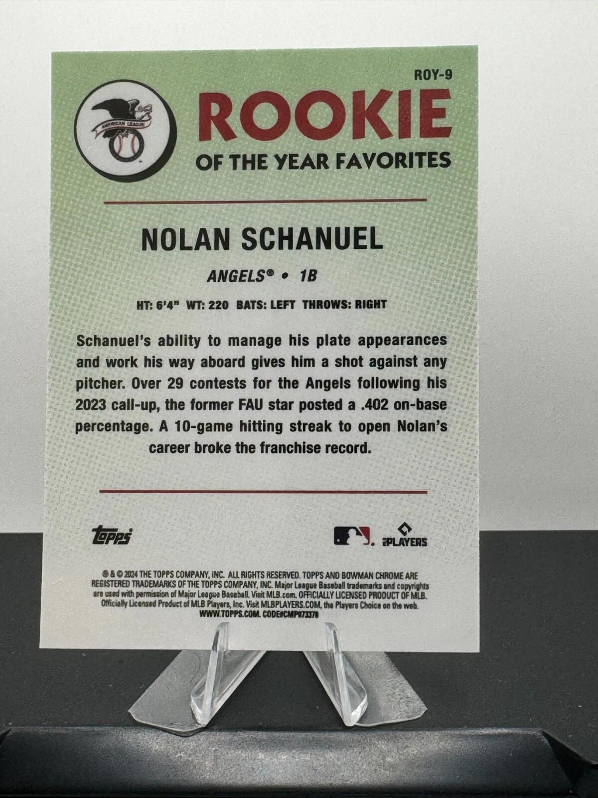 2024 Bowman Chrome - Rookie of the Year Favorites MOJO #ROY-9 Nolan Schanuel