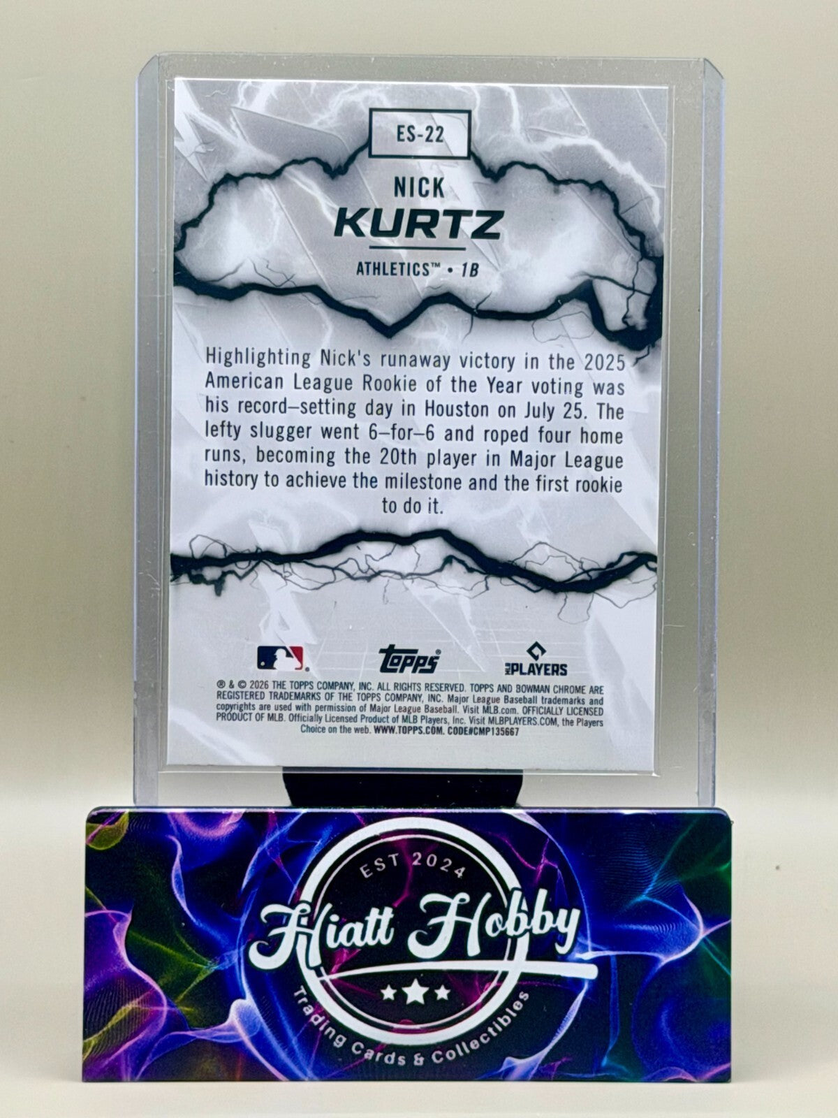 2026 Bowman Chrome Baseball - #ES-22 Nick Kurtz - Electic Sluggers - Mojo