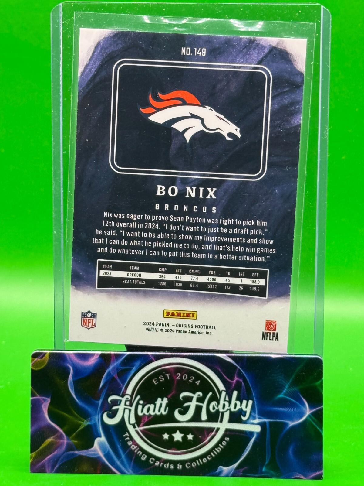 2024 Panini Origins - Rookies Bo Nix #149 (RC)