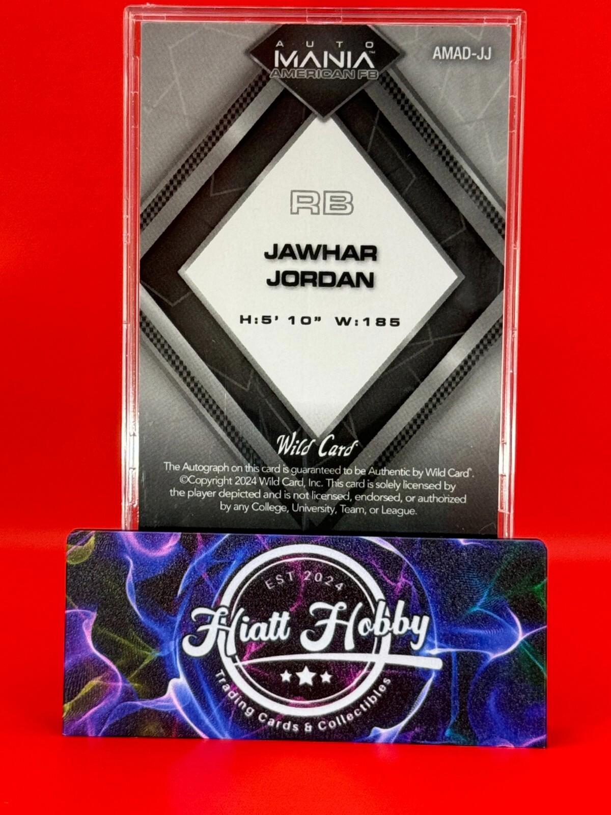 2024 Wild Card Auto Mania - Jawhar Jordan #AMAD-JJ Auto - Flag Speckle /10