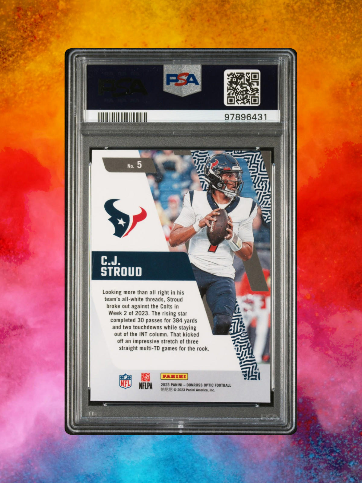 2023 Panini Donruss Optic - Primary Colors #5 C.J. Stroud (RC) PSA 8