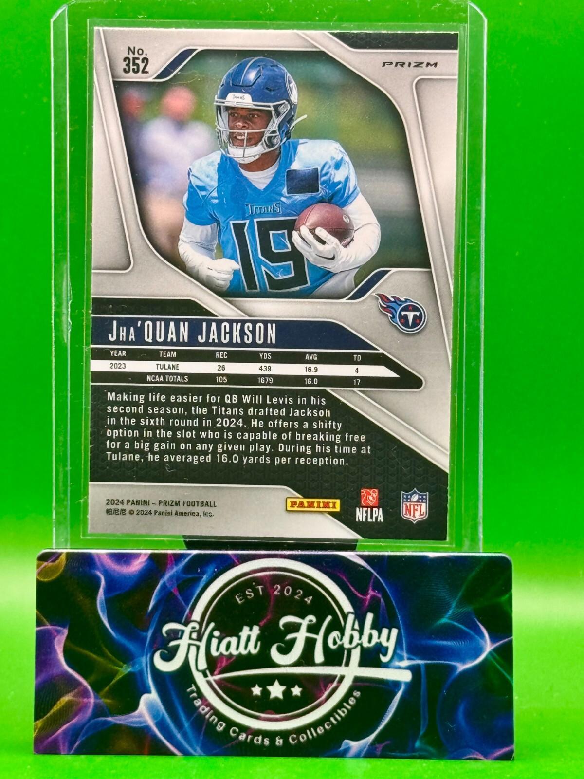 2024 Panini Prizm - Jha'Quan Jackson #352 Black & White Checker Prizm (RC)
