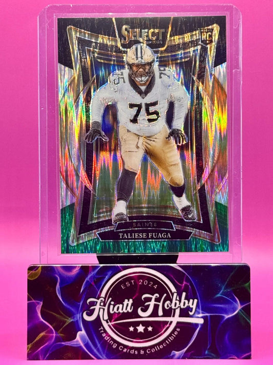 2024 Panini Select - Concourse - Taliese Fuaga #56 Black & Green Shock (RC)