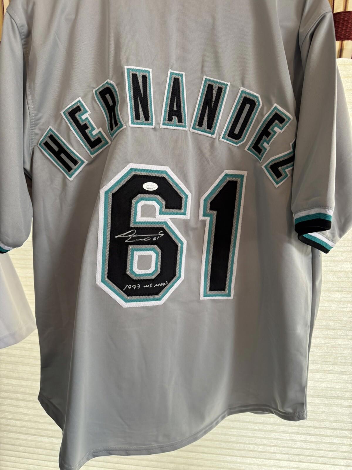 Livan Hernandez Signed Florida Marlins Jersey inscribed “97 WS MVP” w/ COA