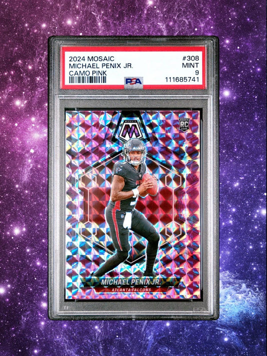 2024 Panini Mosaic - Michael Penix Jr #308 (RC) - PSA 9