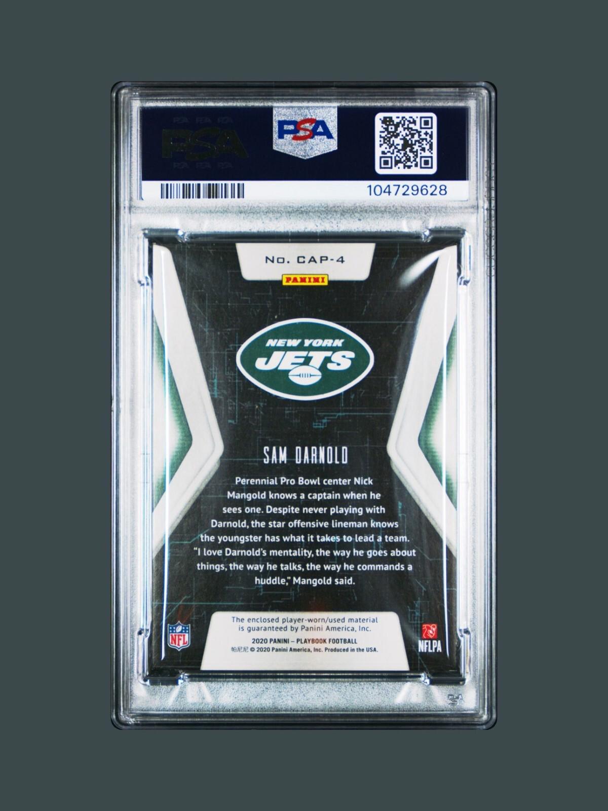 2020 Panini Playbook - Sam Darnold #CAP-4 - Captain Swatches - PSA 7 (MEM)