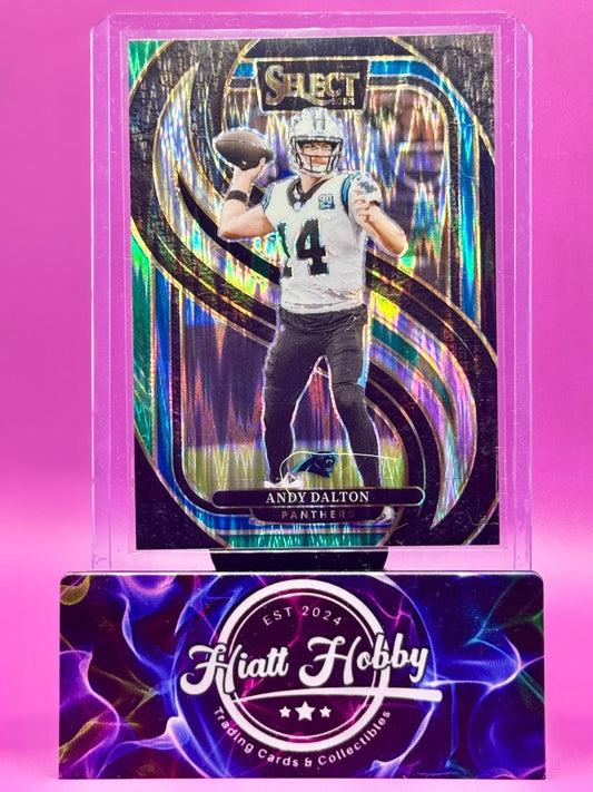 2024 Panini Select - Premier Level - Andy Dalton #106 Black & Green Shock Prizm