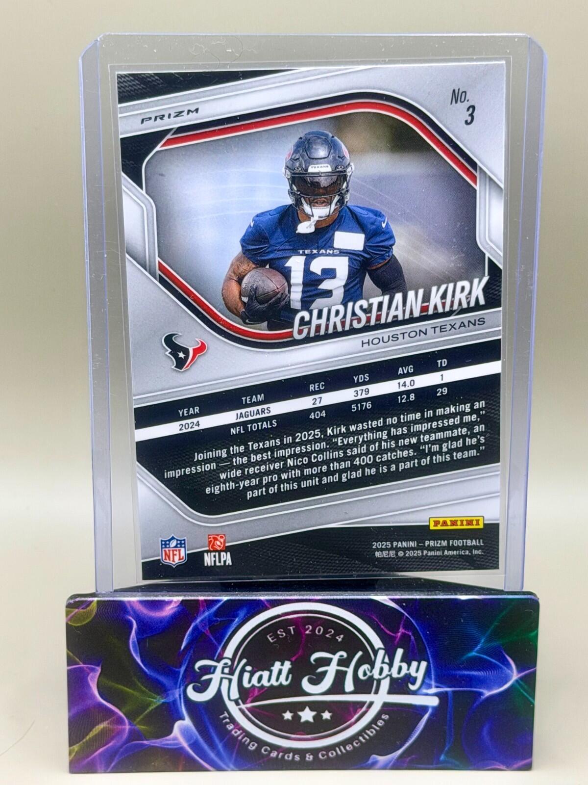 2025 Panini Prizm Football - #3 Christian Kirk - White Disco Prizm