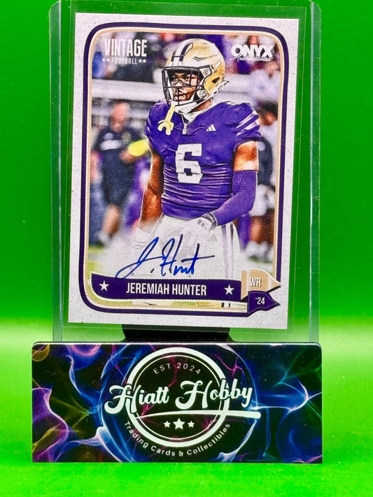 2024 Onyx Vintage Football - Jeremiah Hunter #VAJEHU - Auto