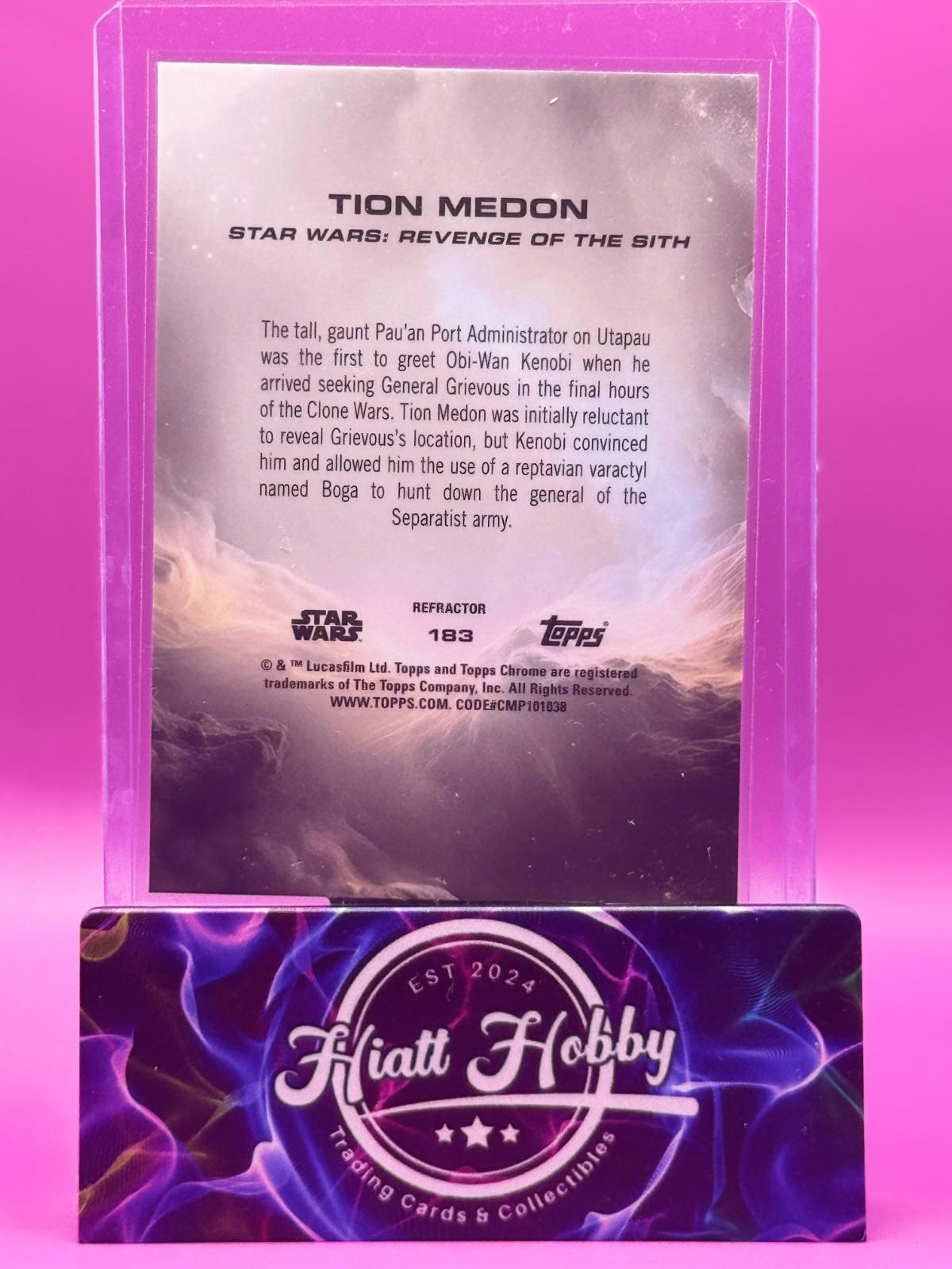 2025 Topps Chrome Star Wars - Tion Medon #183 - Refractor