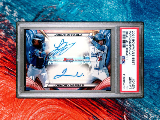 2024 Bowman's Best - Vargas / De Paula - Dual Auto /75 (RC, AU) - PSA 10